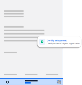 Illustration of a certify button